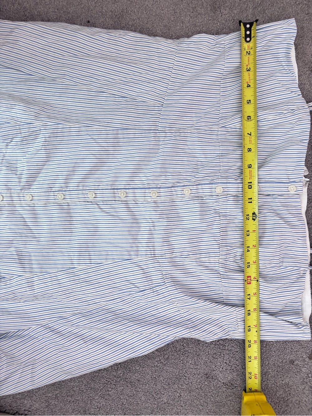 J.Crew Striped Button-Up Cotton Poplin Maxi Dress Blue White Size 18 BG495 - Picture 4 of 9